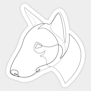 Bull Terrier - one line drawing Sticker